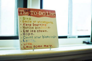The Real To-Do List....