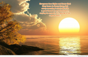 Amazing morning sun set image quote