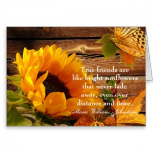 Friendship Birthday Card, Rustic Fall Sunflower by FallFancy