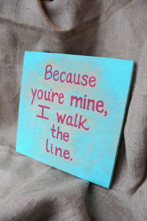 song lyric art walk the line made to order original wall art love song ...