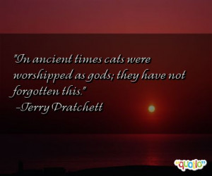 In ancient times cats were worshipped as