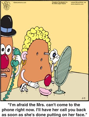 Funny mr and mrs potato head cartoon