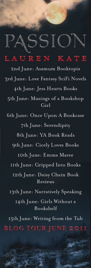 hi everyone just to let you all know about the lauren kate blog tour ...