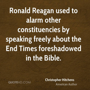 ... by speaking freely about the End Times foreshadowed in the Bible