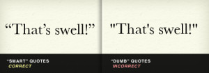Smart quotes vs. dumb quotes