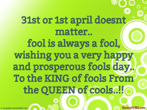31st or 1st april doesnt matter. fool is always a fool...