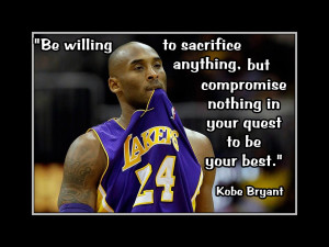 Kobe Bryant LA Lakers Basketball Quote Poster Fan Wall Art Print 5x7 ...