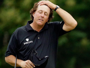 Phil Mickelson Reacts After