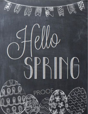 Hello Spring PDF ETSY Easter Quote Easter Decor