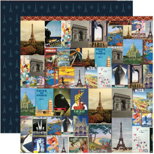 France Scrapbooking Paper