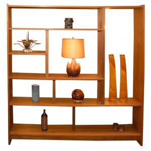open bookcase room divider
