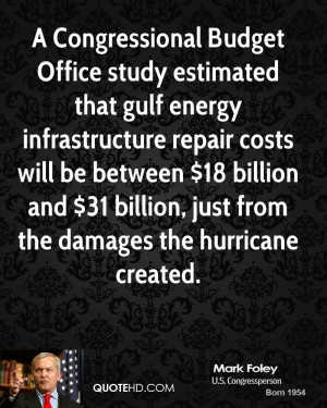 Congressional Budget Office study estimated that gulf energy ...