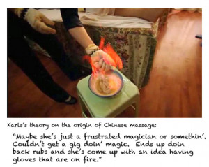 Karl's theory on the origin of Chinese massage: