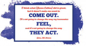 ... sports teams have voiced their support for openly gay athletes