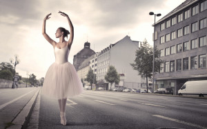 Ballerina dancing in the street wallpapers and images