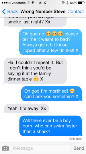 Right, sent. If he gets the reference, I tell him the truth. #PPTexts ...