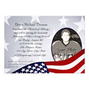 Military Going Away Party Custom Invite