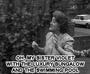 funny hyacinth bucket mary forde black and white