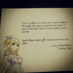 Lucy Heartfilia quote, fairy TailFairytail, Animal Quotes, Heartfilia ...