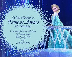 Frozen birthday invitation Disney's Frozen by GreyhoundGraphics, $9.99 ...