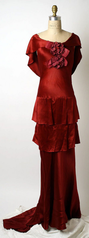 Red Silk, Evening Dresses, 1930S, Vintage Fashion, Dresses 1933, Gowns ...