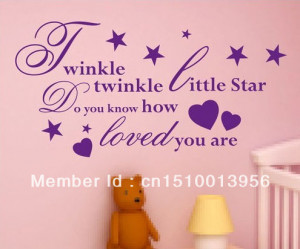 TWINKLE-TWINKLE-LITTLE-STAR-Quote-Nursery-Room-Rhyme-Wall-Art-Sticker ...