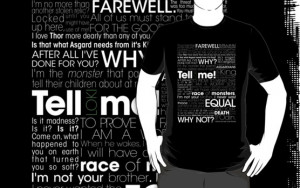 Thor - Loki quotes (variant 1)(dark shirts) by glassCurtain