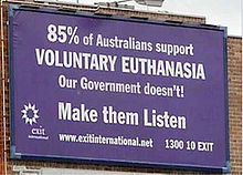 Australia's first pro- voluntary euthanasia billboard, on the Hume ...