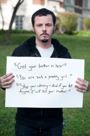 ... victim blaming, and stop telling male abuse survivors that men being