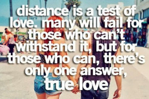 True love has no distance...