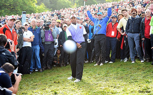 Tiger Woods Hits Perfect Shot at Ryder Cup