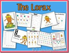Lorax printable preschool pack. Can't wait to see this!!!! More