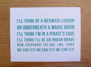 Peter Pan Quote // You Can Fly // Nursery Art Print for Boys and Girls ...