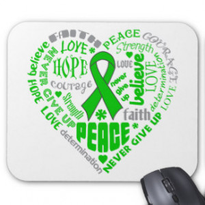 Cerebral Palsy Awareness Heart Words Mouse Pads