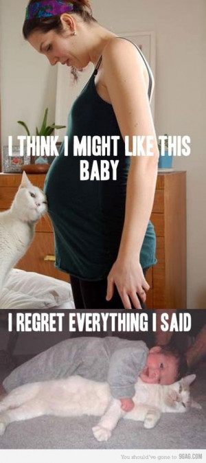 Cat Funnies – “I Think I Might Like This Baby”