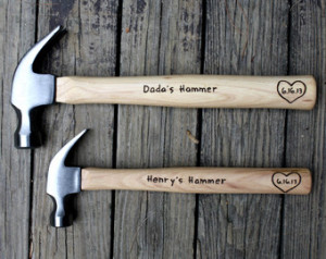 Father & Son Personalized Hammer Se t - Engraved Hammer - Mini Hammer ...