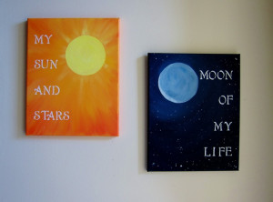 Game of Thrones Original Art - Moon Of My Life Painting 8x10 - Quote ...