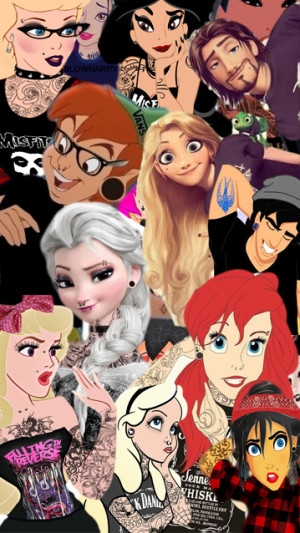 Some of the Punk!Disney characters.