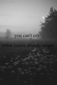 some days I cry so much I run out of tears & end up totally numb More ...
