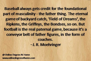 part of masculinity - the father thing. The eternal game of backyard ...