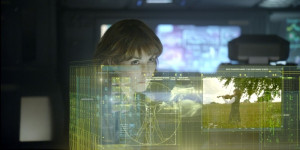 Prometheus: Noomi Rapace nei panni di Elizabeth Shaw in una scena