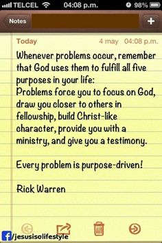 Every Problem is Purpose Driven ‘Rick Warren’ More