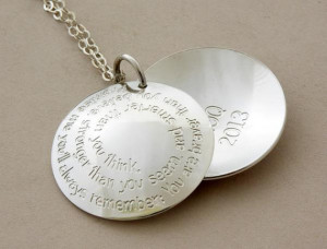 FRIENDSHIP necklace ... Promise me you'll always remember ... sterling ...