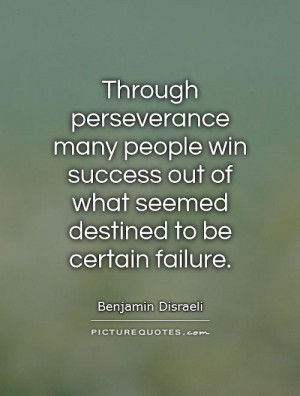 quotes about success through perseverance many people win success