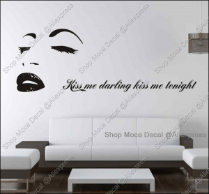 Neck Kissing Quotes Marilyn monroe quote kiss me