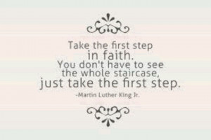 Take the first step in faith