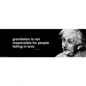 Albert Einstein (Gravitation Love Quote) Art Poster Print - 36x11.5