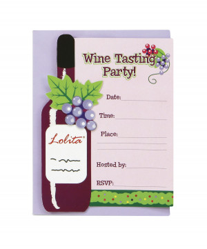 Fill-In Party Invitations - Wine Tasting