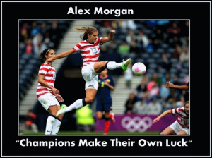 Soccer Poster Alex Morgan Olympic Champion Photo Quote Black Mini ...