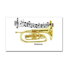 Mellophone Music Rectangle Sticker for